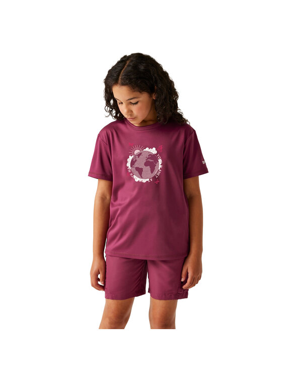 Regatta Regatta T-Shirt Alvarado IX Bordowy Short Fit