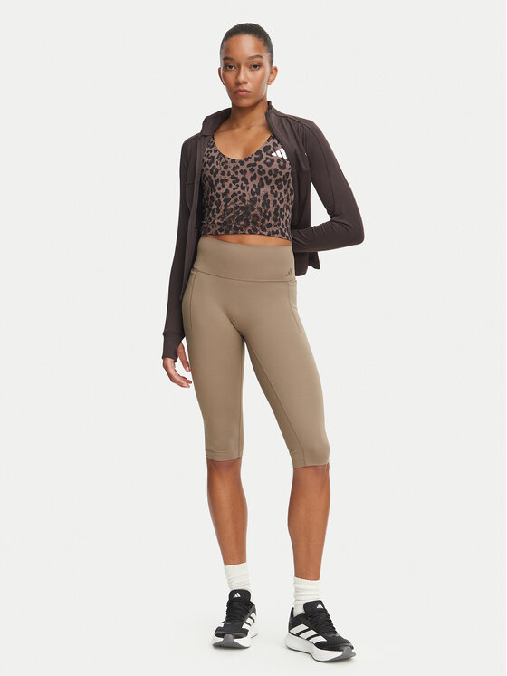 adidas adidas Top Workout Essentials KZ2521 Pruun Slim Fit