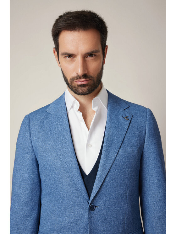 Lancerto Lancerto Marynarka Varallo MA131225000012 Niebieski Slim Fit