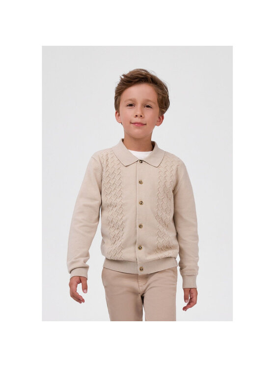 minoti minoti Kardigan 33KNIT257 Beżowy Regular Fit