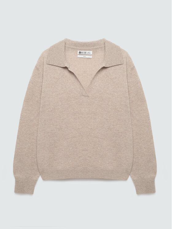 BIG STAR BIG STAR Sweter ELVIRA Brązowy Basic Fit