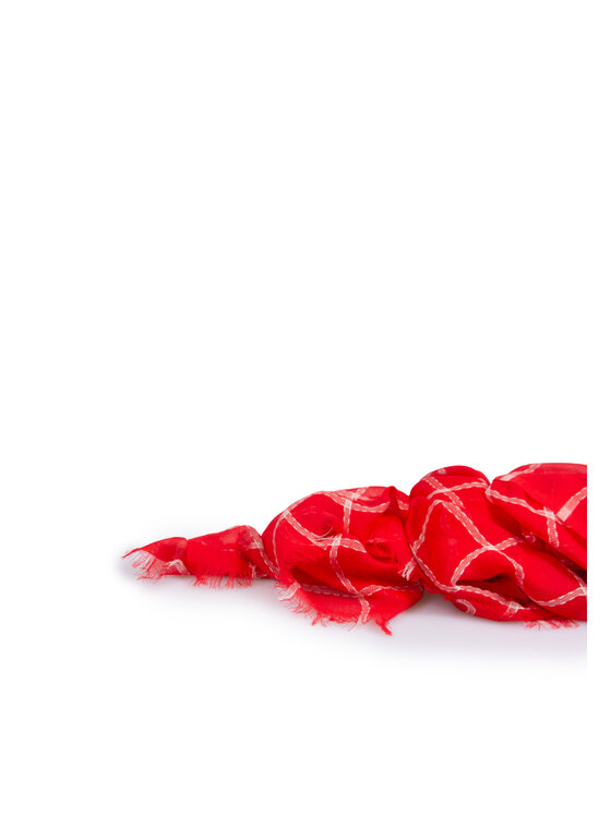 ALLORA BE UNIQUE ALLORA BE UNIQUE Scialle w kratę Rosso