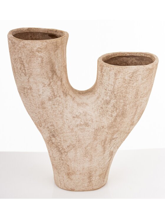 MIAhome MIAhome Wazon ceramiczny 34,5x31x11 cm CAXITTA igrek Brązowy