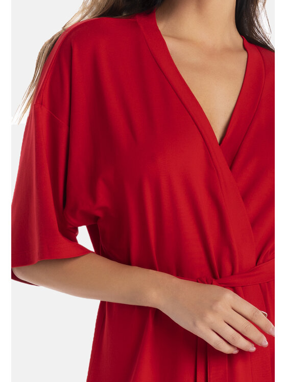 Teyli Teyli Szlafrok 226 Czerwony Standard Fit