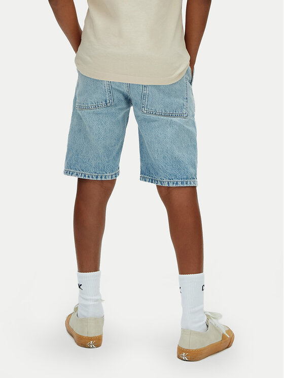 Calvin Klein Jeans Calvin Klein Jeans Pantaloni scurți de blugi Skater LVCKSJC41B Albastru deschis Relaxed Fit