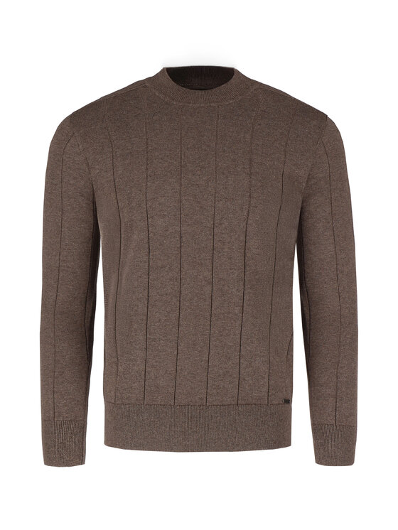 Volcano Volcano Sweter S-KING Brązowy Regular Fit
