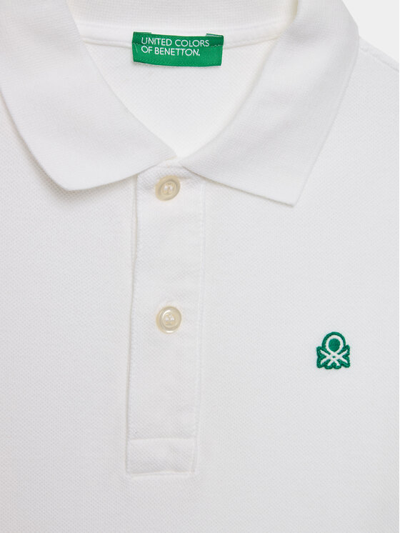 United Colors Of Benetton United Colors Of Benetton Polo 3089C300Q Biały Regular Fit