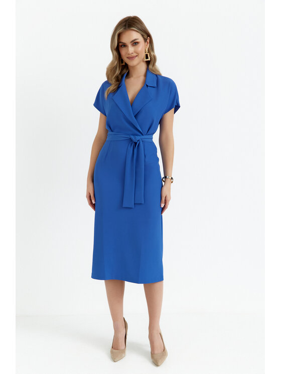 Stylove Stylove Koktejlové šaty S363 Modrá Premium Fit