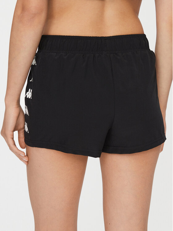 Kappa Kappa Αθλητικό σορτς 312087 Μαύρο Regular Fit