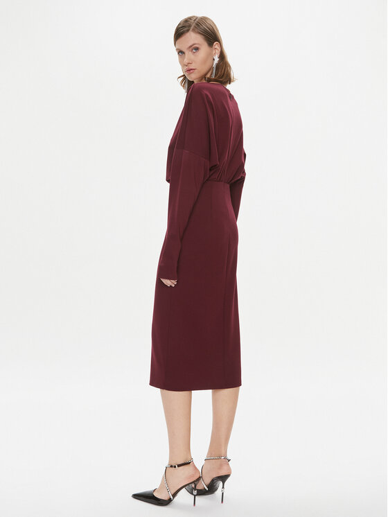 PINKO Pinko Vsakodnevna obleka Bolt 102291 A1CT Bordo rdeča Regular Fit
