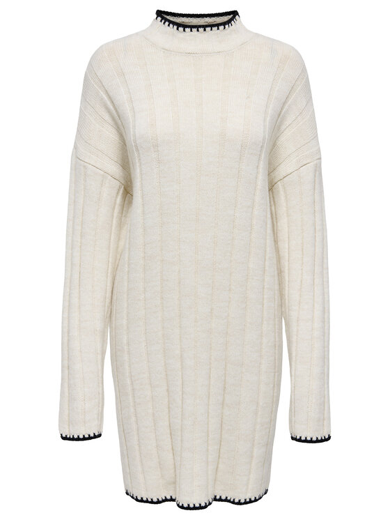 ONLY ONLY Trikotāžas kleita Chick Stitch 15366020 Bēšs Loose Fit