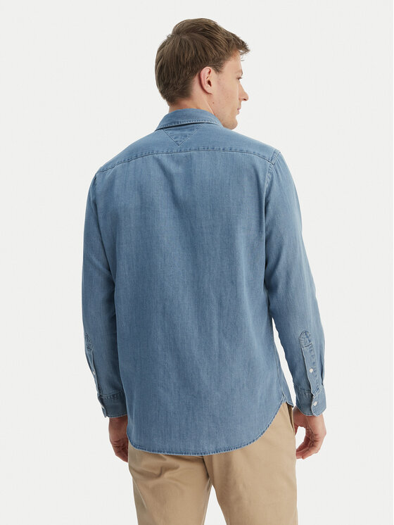 Tommy Hilfiger Tommy Hilfiger Τζιν πουκάμισο MW0MW42431 Μπλε Regular Fit