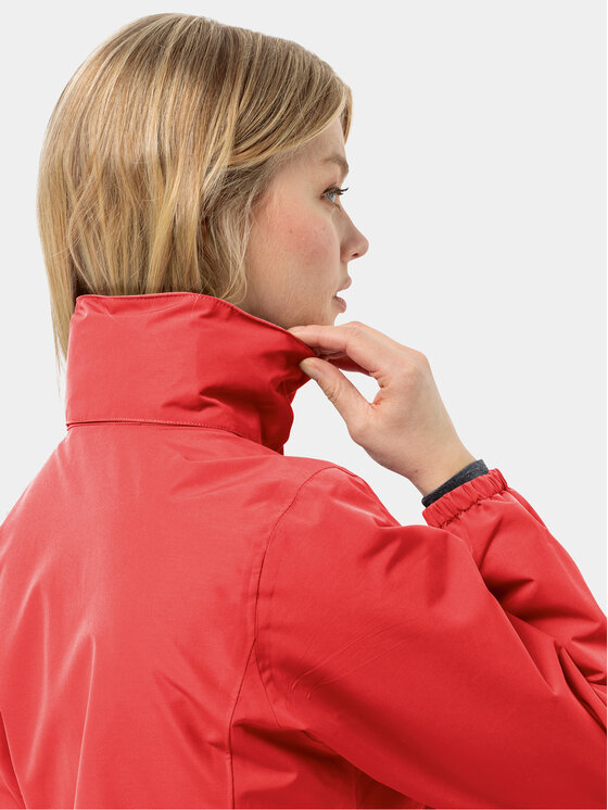 Jack Wolfskin Jack Wolfskin Kurtka przeciwdeszczowa Stormy Point 1111202 Czerwony Regular Fit