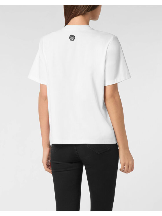 PHILIPP PLEIN PHILIPP PLEIN T-Shirt 23593 Biały Over Fit