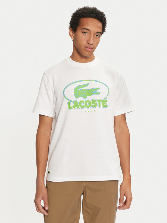 Męski T-Shirt Lacoste, Rozmiar 5, Biały, TH2806