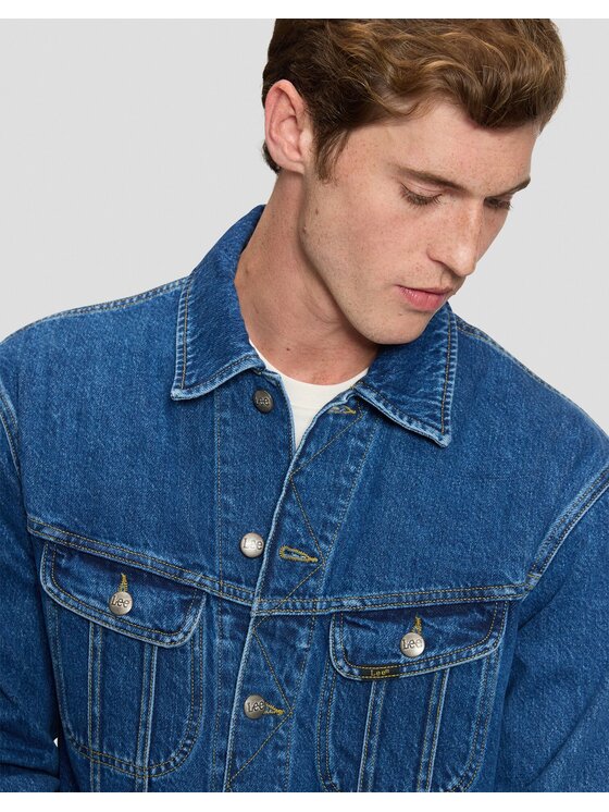 Lee Lee Kurtka jeansowa RELAXED RIDER JACKET Niebieski Regular Fit