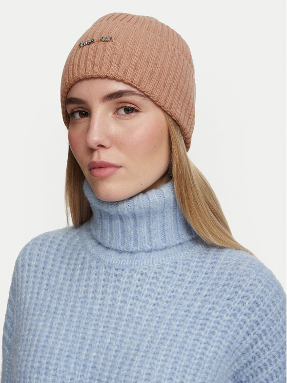 Calvin Klein Calvin Klein Czapka Ck Must Logo Beanie K60K611401 Różowy