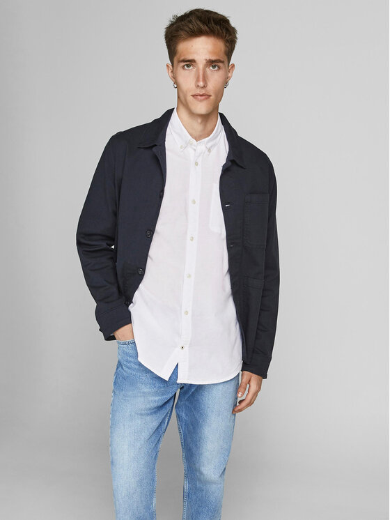 Jack&Jones Jack&Jones Marškiniai 12182486 Balta Slim Fit