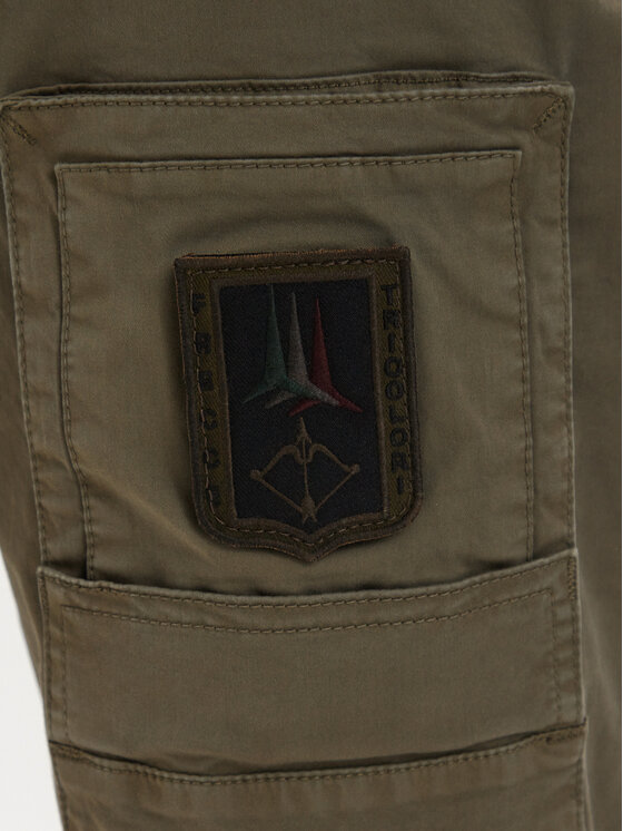 Aeronautica Militare Aeronautica Militare Cargo nohavice 261PA1387UCT01493 Zelená Regular Fit