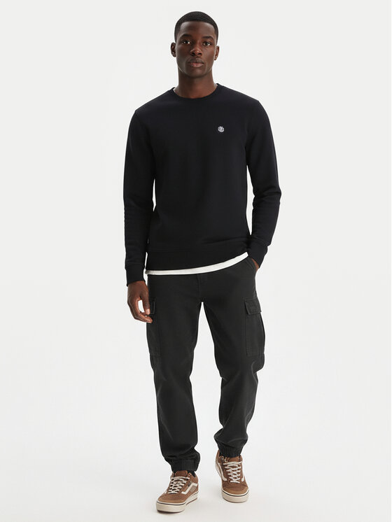 Element Element Džemperis Icon Embroidery CR ELYFT00197 Juoda Regular Fit