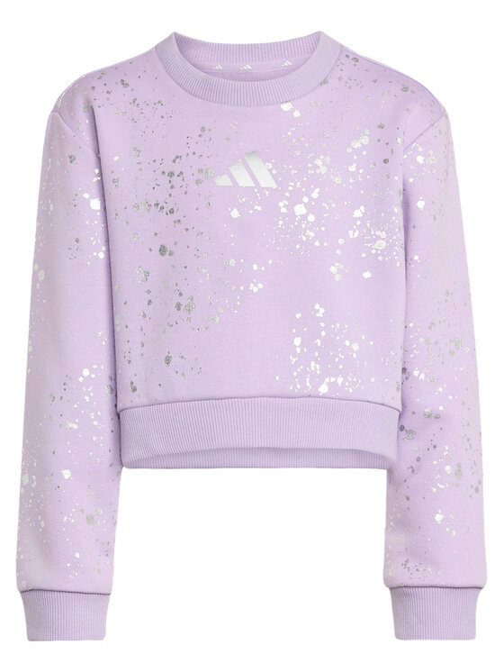 adidas adidas Komplektas: džemperis ir tamprės Little Girls Everyday Glam JW2421 Violetinė Regular Fit