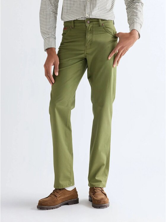 Wrangler Wrangler Spodnie materiałowe TEXAS Zielony Regular Fit