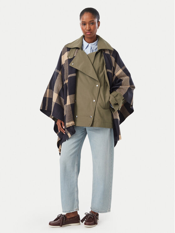 Barbour Barbour Pončas Isabelle Tartan Serape LSC0501TN54 Tamsiai mėlyna Relaxed Fit