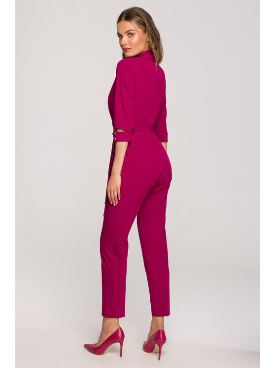 Stylove Stylove Kombinezon S316 Fioletowy Regular Fit