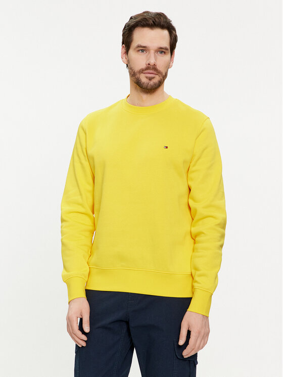 Tommy Hilfiger Sweatshirt Flag Logo MW0MW32735 Jaune Regular Fit Modivo