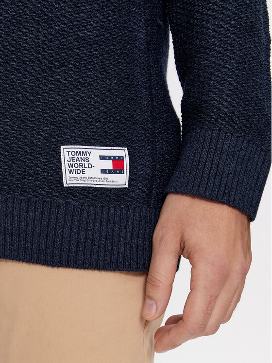 Tommy Jeans Tommy Jeans Pulover DM0DM15060 Mornarsko modra Regular Fit