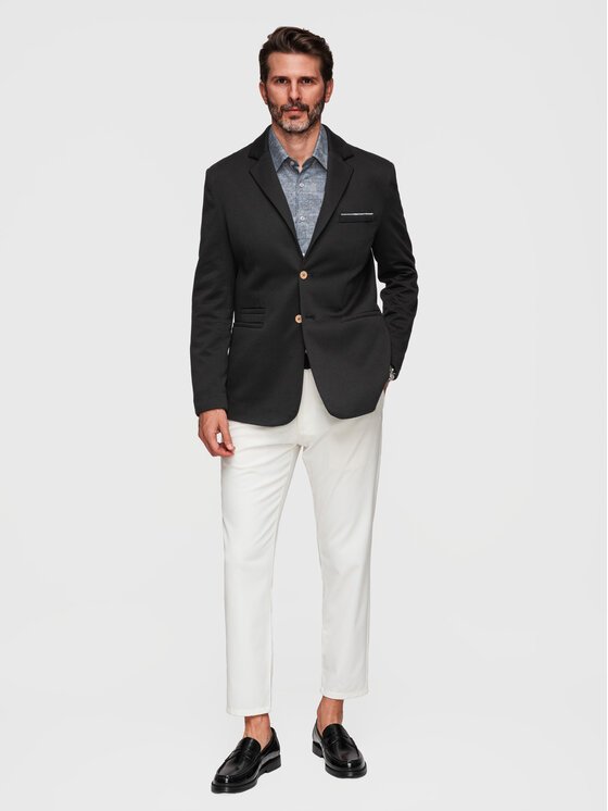 Ombre Ombre Marynarka M170 Czarny Slim Fit
