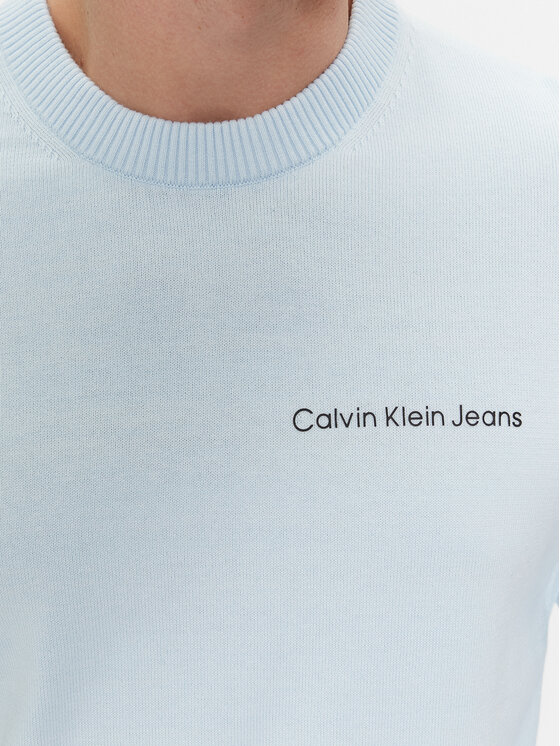 Calvin Klein Jeans Calvin Klein Jeans Svetr Institutional Essentials Sweater J30J324974 Světle modrá Regular Fit