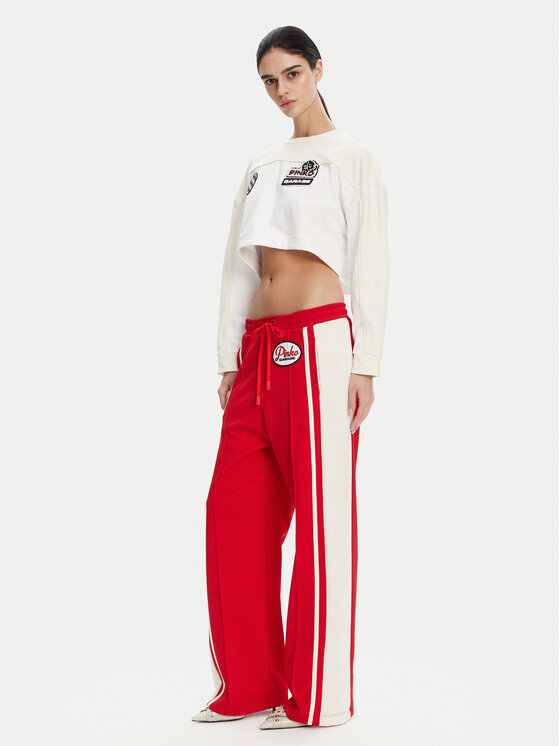 PINKO PINKO Mikina 105265 Bílá Relaxed Fit
