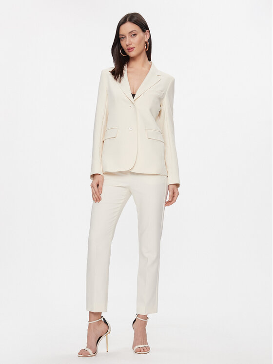 Max Mara Leisure Max Mara Leisure Marynarka Uva 2415041031 Écru Regular Fit