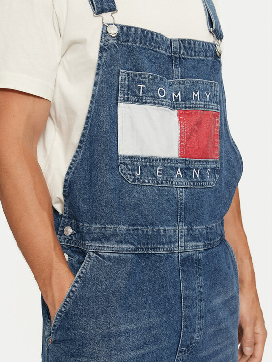 Tommy Jeans Tommy Jeans Ogrodniczki Ryan DM0DM20440 Niebieski Straight Fit