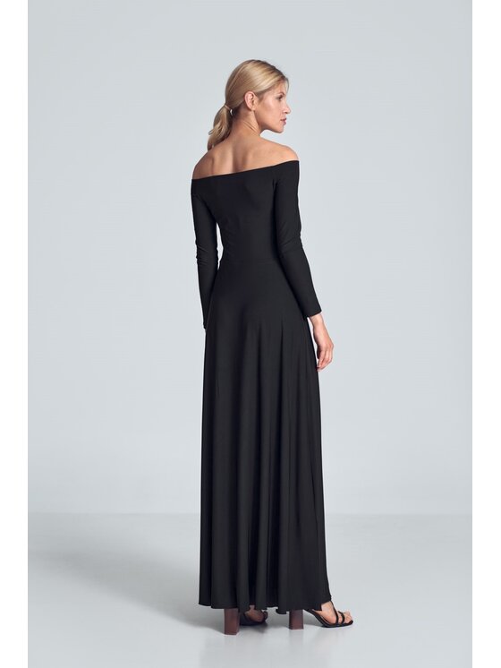 FIGL FIGL Sukienka M707 Czarny Regular Fit