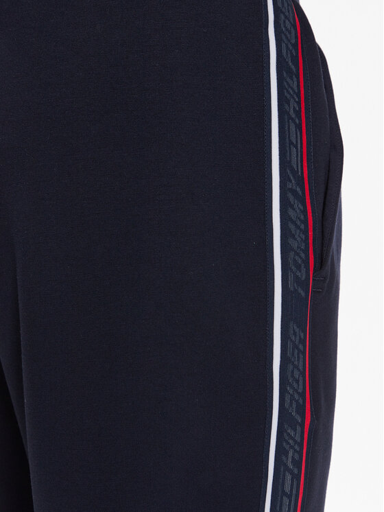 Tommy Hilfiger Tommy Hilfiger Spodnji del trenirke Textured Tape MW0MW30404 Mornarsko modra Regular Fit