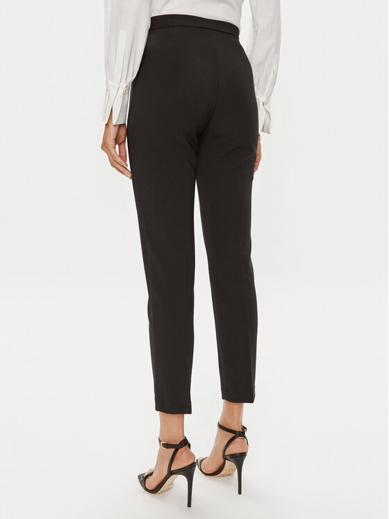 Elisabetta Franchi Elisabetta Franchi Medžiaginės kelnės PA-024-46E2-V320 Juoda Regular Fit