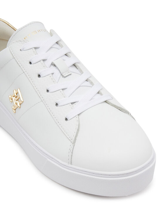 Tommy Hilfiger Tommy Hilfiger Sneakersy Platform Court Sneaker Metallics FW0FW08648 Biały
