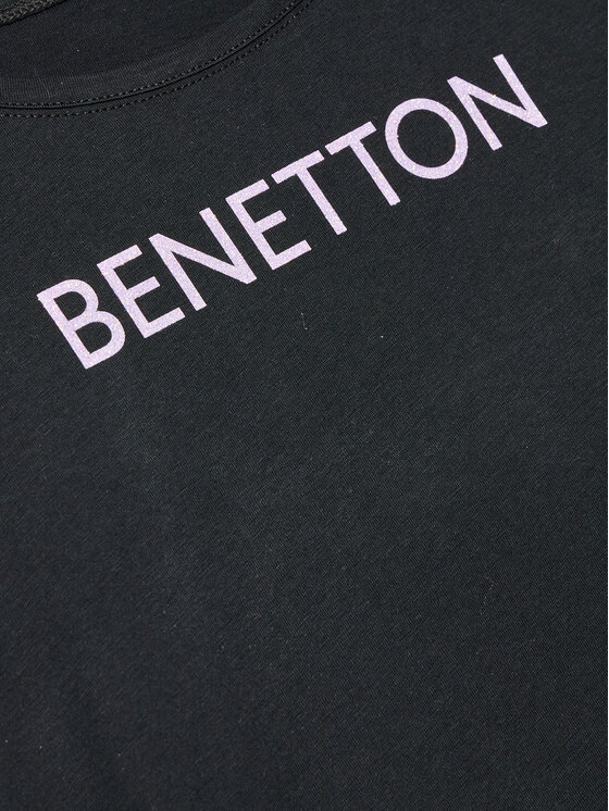 United Colors Of Benetton United Colors Of Benetton T-Shirt 3I1XC10C0 Czarny Regular Fit
