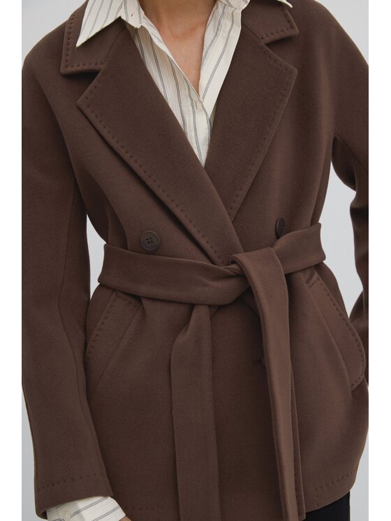 Estro Estro Cappotto di transizione ER00118640 Marrone Loose Fit