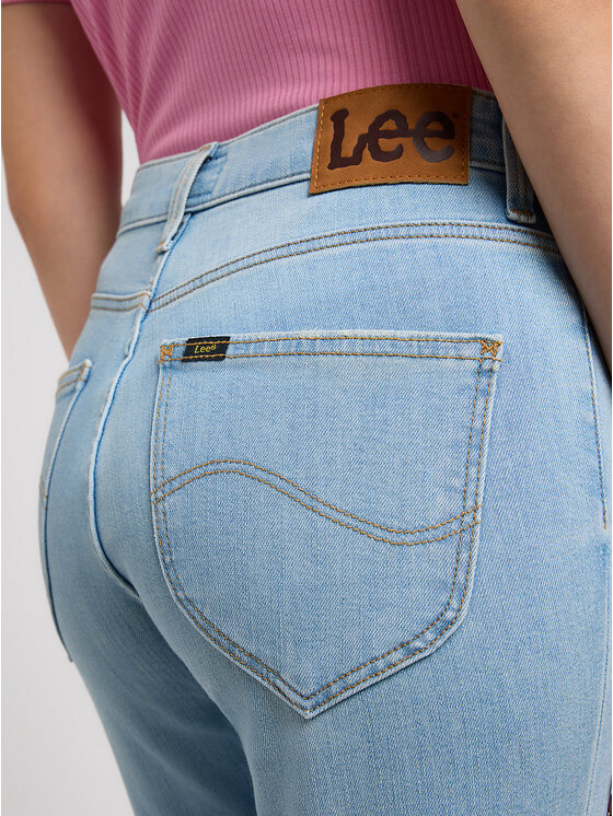 Lee Lee Jeansy MARION STRAIGHT Niebieski Regular Fit