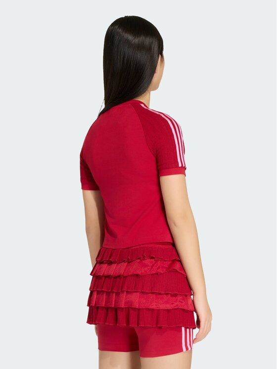 adidas adidas T-Shirt 168907 Czerwony ciemny Fitted Fit