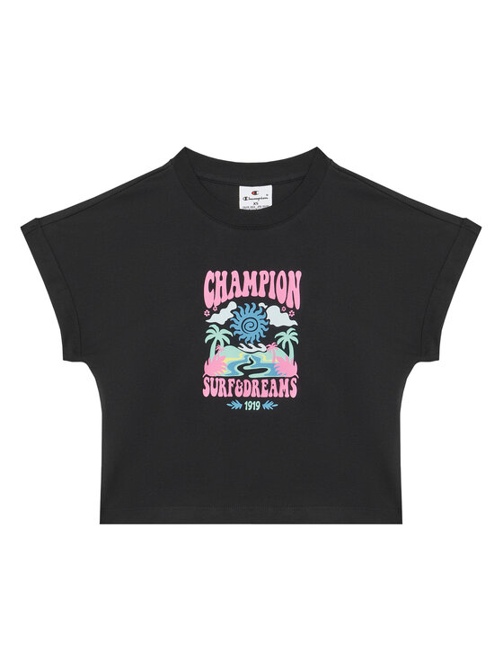 Champion Champion Póló és rövidnadrág 405127 Fekete Regular Fit
