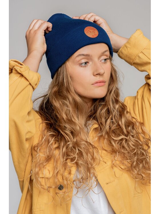 Kabak Kabak Czapka klasyczna beanie Granatowy