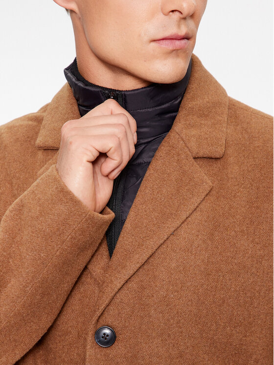 Jack & Jones Jack & Jones Преходно палто 12236160 Кафяв Regular Fit