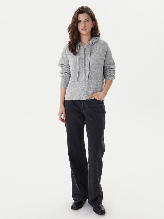 ONLY ONLY Pletena jopica Bella 15367254 Siva Regular Fit