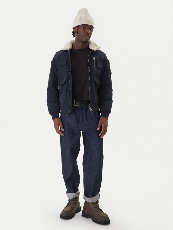 Aeronautica Militare Aeronautica Militare Bunda bomber 252AB3024UCT03151 Tmavomodrá Regular Fit