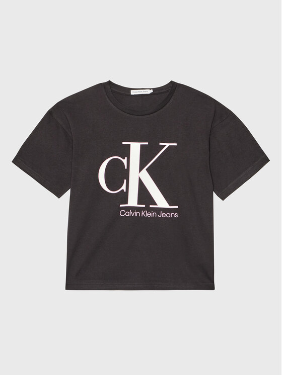 Calvin Klein Jeans T-shirt Reveal Monogram IG0IG01939 Crna Regular Fit