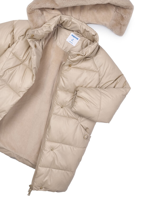 Mayoral Mayoral Зимно яке 4447 Бежов Relaxed Fit